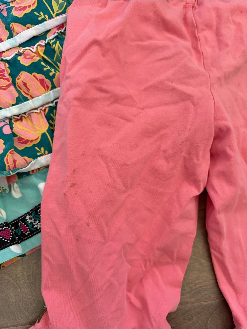 Matilda Jane Teal Stripe & Pink Floral Two-Piece Outfit